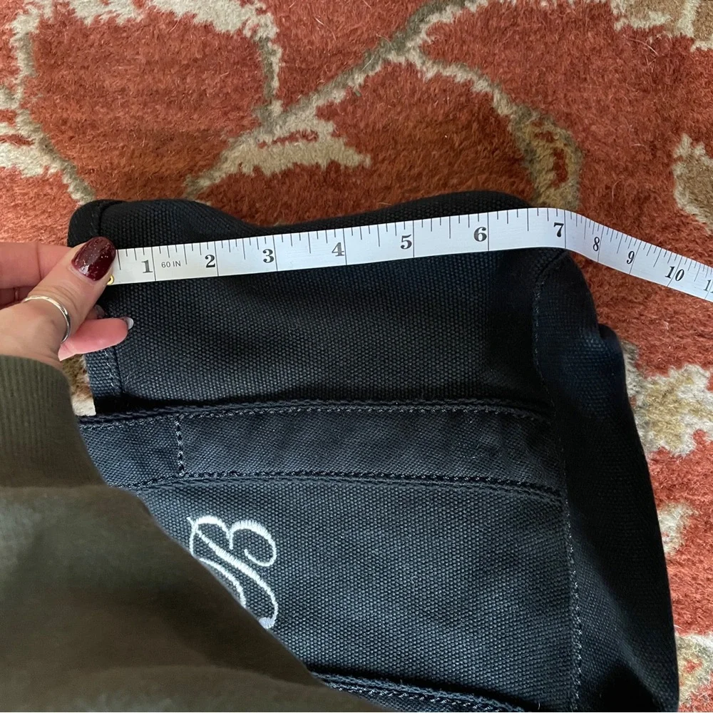 Lands’ End Black Boat and Tote Zipper Closure Canvas Bag - Picture 3 of 8